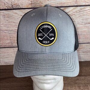 EUC Chesnee Country Club Gray and Black Richardson Adjustable Cap